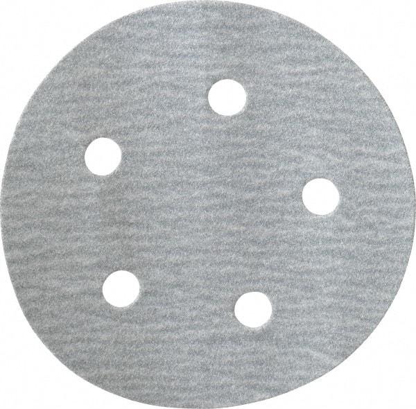 Made in USA - 5" Diam, 120 Grit, Silicon Carbide Hook & Loop Disc - Fine Grade, Coated, B Weight Paper Backing, - Americas Industrial Supply