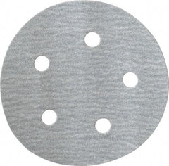 Made in USA - 5" Diam, 120 Grit, Silicon Carbide Hook & Loop Disc - Fine Grade, Coated, B Weight Paper Backing, - Americas Industrial Supply