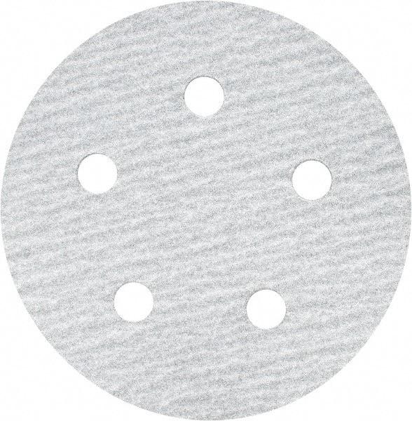 Made in USA - 5" Diam, 180 Grit, Silicon Carbide Hook & Loop Disc - Very Fine Grade, Coated, B Weight Paper Backing, - Americas Industrial Supply