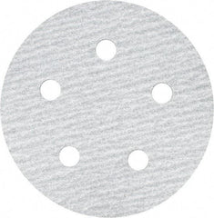 Made in USA - 5" Diam, 180 Grit, Silicon Carbide Hook & Loop Disc - Very Fine Grade, Coated, B Weight Paper Backing, - Americas Industrial Supply