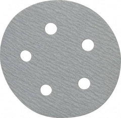 Made in USA - 5" Diam, 220 Grit, Silicon Carbide Hook & Loop Disc - Very Fine Grade, Coated, B Weight Paper Backing, - Americas Industrial Supply
