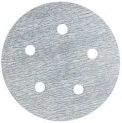 Made in USA - 5" Diam, 320 Grit, Silicon Carbide Hook & Loop Disc - Extra Fine Grade, Coated, B Weight Paper Backing, - Americas Industrial Supply