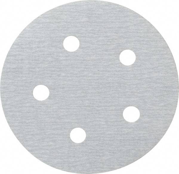 Made in USA - 5" Diam, 400 Grit, Silicon Carbide Hook & Loop Disc - Super Fine Grade, Coated, B Weight Paper Backing, - Americas Industrial Supply