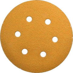 Made in USA - 6" Diam, 40 Grit, Aluminum Oxide Hook & Loop Disc - Coarse Grade, Coated, E Weight Paper Backing, - Americas Industrial Supply