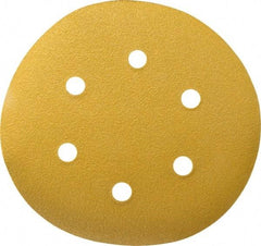 Made in USA - 6" Diam, 80 Grit, Aluminum Oxide Hook & Loop Disc - Medium Grade, Coated, C Weight Paper Backing, - Americas Industrial Supply