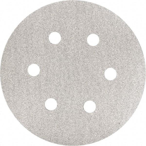 Made in USA - 6" Diam, 80 Grit, Silicon Carbide Hook & Loop Disc - Medium Grade, Coated, C Weight Paper Backing, - Americas Industrial Supply