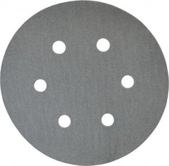 Made in USA - 6" Diam, 120 Grit, Silicon Carbide Hook & Loop Disc - Fine Grade, Coated, B Weight Paper Backing, - Americas Industrial Supply