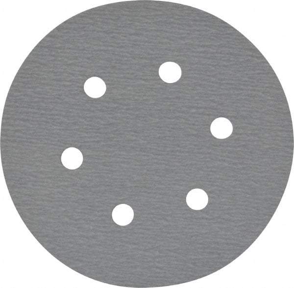 Made in USA - 6" Diam, 320 Grit, Silicon Carbide Hook & Loop Disc - Extra Fine Grade, Coated, B Weight Paper Backing, - Americas Industrial Supply