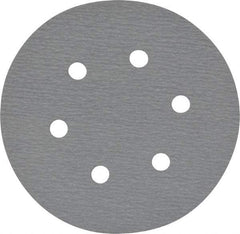 Made in USA - 6" Diam, 320 Grit, Silicon Carbide Hook & Loop Disc - Extra Fine Grade, Coated, B Weight Paper Backing, - Americas Industrial Supply