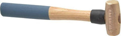 American Hammer - 1-1/2 Lb Head 1-3/8" Face Bronze Nonmarring Hammer - 12" OAL, Wood Handle - Americas Industrial Supply