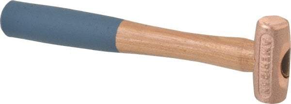 American Hammer - 1/2 Lb Nonsparking Copper Head Hammer - 10" OAL, 2" Head Length, 1" Face Diam, 10" Hickory Handle - Americas Industrial Supply