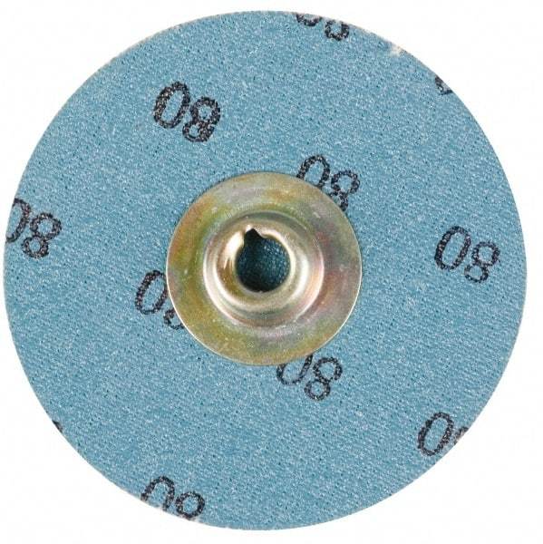Tru-Maxx - 1-1/2" Disc Diam, 24 Grit, Aluminum Oxide Quick Change Disc - Type S Attaching System, Coated, Brown, Very Coarse Grade, 30,000 RPM - Americas Industrial Supply