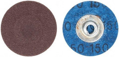 Tru-Maxx - 1-1/2" Disc Diam, 150 Grit, Aluminum Oxide Quick Change Disc - Type S Attaching System, Coated, Brown, Very Fine Grade, 30,000 RPM - Americas Industrial Supply