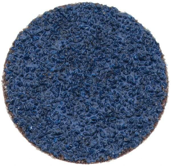 Tru-Maxx - 1" Disc Diam, 40 Grit, Zirconia Alumina Quick Change Disc - Type S Attaching System, Coated, Blue, Coarse Grade, 20,000 RPM - Americas Industrial Supply
