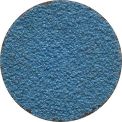 Tru-Maxx - 1" Disc Diam, 60 Grit, Zirconia Alumina Quick Change Disc - Type S Attaching System, Coated, Blue, Medium Grade, 20,000 RPM - Americas Industrial Supply