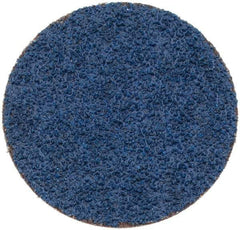 Tru-Maxx - 1-1/2" Disc Diam, 50 Grit, Zirconia Alumina Quick Change Disc - Type S Attaching System, Coated, Blue, Coarse Grade, 30,000 RPM - Americas Industrial Supply
