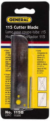 General - Cutter Replacement Cutting Blade - Use with General Tool 115, Cuts PVC, ABS and PE tubing - Americas Industrial Supply