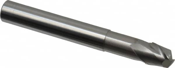 Accupro - 8mm, 2 Flute, Single End, Solid Carbide, 1mm Corner Radius End Mill - 63mm OAL, 30° Helix, Right Hand Flute, 8mm LOC, Right Hand Cut, 16mm Extended Reach - Americas Industrial Supply