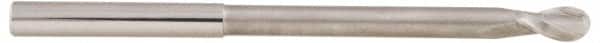 Accupro - 3/4" Diam, 1-1/2" LOC, 2 Flute Solid Carbide Ball End Mill - Uncoated, Single End, 6" OAL, 3/4" Shank Diam, Spiral Flute - Americas Industrial Supply