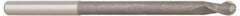 Accupro - 3/4" Diam, 1-1/2" LOC, 4 Flute Solid Carbide Ball End Mill - AlTiN Finish, Single End, 6" OAL, 3/4" Shank Diam, Spiral Flute - Americas Industrial Supply