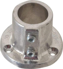Hollaender - 1" Pipe, Base Flange, Aluminum Alloy Flange Pipe Rail Fitting - Bright Finish - Americas Industrial Supply