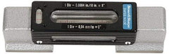 TESA Brown & Sharpe - 8" Long, 0.0004" Graduation Sensitivity per 10", 2 Vials, Master Precision Level - 0.2" Base Flatness, 1.6" Wide - Americas Industrial Supply