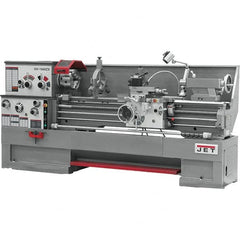 Jet - 18" Swing, 60" Between Centers, 230 Volt, Triple Phase Engine Lathe - 5MT Taper, 7-1/2 hp, 25 to 1,800 RPM, 3-1/8" Bore Diam - Americas Industrial Supply