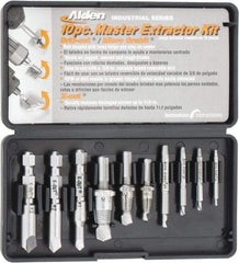 Alden - 10 Piece Screw Extractor/Drill Set - #4 to 1/2 Size Range - Americas Industrial Supply