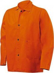 Steiner - Size XL Welding & Flame Resistant/Retardant Jacket - Orange, Cotton, Snaps Closure, 48 to 50" Chest - Americas Industrial Supply