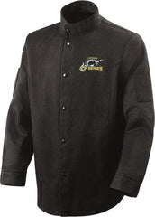 Steiner - Size XL Welding & Flame Resistant/Retardant Jacket - Black, Carbonized Fiber, Snaps Closure, 48 to 50" Chest - Americas Industrial Supply