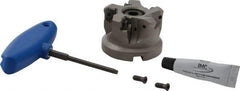 Iscar - 1.898" Cut Diam, 1" Arbor Hole, 0.138" Max Depth of Cut, 30° Indexable Chamfer & Angle Face Mill - 5 Inserts, H600 WXCU 08 Insert, Right Hand Cut, 5 Flutes, Through Coolant, Series Helido - Americas Industrial Supply