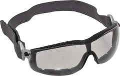 MCR Safety - Size Universal, Clear Polycarbonate Anti-Fog & Scratch Resistant Lens, Hybrid Safety Glasses/Goggles - Indirect Vent, Black Nylon Frame - Americas Industrial Supply