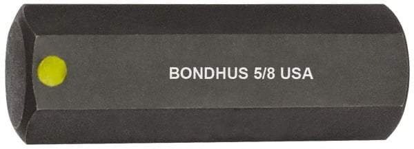 Bondhus - 5/8" Hex Drive Bit - 2" OAL - Americas Industrial Supply