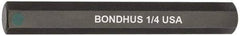 Bondhus - 1/4" Hex Drive Bit - 2" OAL - Americas Industrial Supply