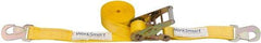 Value Collection - 27' Long x 2" Wide, 3,300 Lb Basket Capacity, 1,600 Lb Vertical Capacity, 1 Ply, Polyester Web Sling - Yellow - Americas Industrial Supply