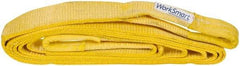 Value Collection - 20' Long x 3" Wide, 27,000 Lb Basket Capacity, 1 Ply, Polyester Web Sling - Yellow - Americas Industrial Supply