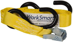 Value Collection - 10' Long x 1" Wide, 100 Lb Basket Capacity, 1 Ply, Polyester Web Sling - Yellow - Americas Industrial Supply