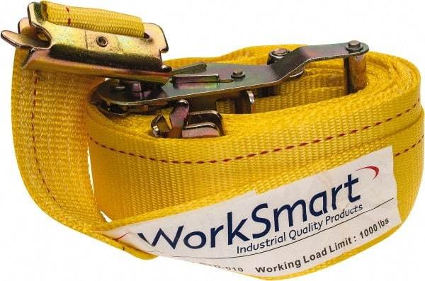 Value Collection - 16' Long x 2" Wide, 1 Ply, Polyester Web Sling - Yellow - Americas Industrial Supply