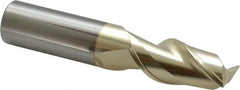 Accupro - 3/4", 1-5/8" LOC, 3/4" Shank Diam, 4" OAL, 2 Flute, Solid Carbide Square End Mill - Single End, ZrN Finish, Spiral Flute, Variable° Helix, Centercutting, Right Hand Cut, Right Hand Flute - Americas Industrial Supply