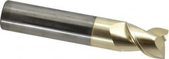 Accupro - 3/4", 1" LOC, 3/4" Shank Diam, 4" OAL, 2 Flute, Solid Carbide Square End Mill - Single End, ZrN Finish, Spiral Flute, Variable° Helix, Centercutting, Right Hand Cut, Right Hand Flute - Americas Industrial Supply