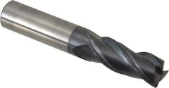 Accupro - 1/2", 3 Flute, Single End, Solid Carbide, 0.0300 - 0.0350" Corner Radius End Mill - 3" OAL, Right Hand Flute, 1-1/4" LOC, Right Hand Cut - Americas Industrial Supply