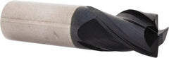 Accupro - 3/4", 3 Flute, Single End, Solid Carbide, 0.0300 - 0.0350" Corner Radius End Mill - 3" OAL, Right Hand Flute, 1" LOC, Right Hand Cut - Americas Industrial Supply