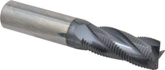 Accupro - 5/8" Diam, Fine Pitch, 1-1/2" LOC, 4 Flute Solid Carbide Roughing Square End Mill - AlTiN Finish, 3-1/2" OAL, 5/8" Shank Diam, Single End, 30° Helix - Americas Industrial Supply