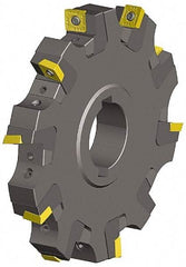 Kennametal - Shell Mount Connection, 0.614" Cutting Width, 0.887" Depth of Cut, 4" Cutter Diam, 1" Hole Diam, 10 Tooth Indexable Slotting Cutter - KSSS Toolholder, SPCT, SPET, SPPT Insert, Neutral Cutting Direction - Americas Industrial Supply