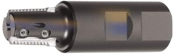 Kennametal - 0.71" Cut Diam, 1.7" Max Depth of Cut, 1" Shank Diam, Internal/External Indexable Thread Mill - Insert Style TM25..T, 3 Inserts, Toolholder Style TMT, 4.09" OAL - Americas Industrial Supply