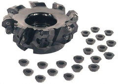 Kennametal - 5" Cut Diam, 1-1/2" Arbor Hole, 5mm Max Depth of Cut, 43° Indexable Chamfer & Angle Face Mill - 10 Inserts, OF.T 07L6... Insert, Right Hand Cut, 10 Flutes, Through Coolant, Series KSOM - Americas Industrial Supply