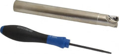 Seco - 3/4" Cut Diam, 0.04" Max Depth, 3/4" Shank Diam, Cylindrical Shank Indexable High-Feed End Mill - Screw Holding Method, 218.19-100.. Insert, R217.21 Toolholder, Through Coolant - Americas Industrial Supply