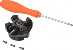 Kennametal - 50.04mm Cut Diam, 3/4" Arbor Hole, 6.6mm Max Depth of Cut, 45° Indexable Chamfer & Angle Face Mill - 4 Inserts, SEKT 1404... Insert, Right Hand Cut, 4 Flutes, Series KSSM - Americas Industrial Supply