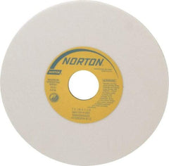 Norton - 7" Diam x 1-1/4" Hole x 1/8" Thick, K Hardness, 100 Grit Surface Grinding Wheel - Aluminum Oxide, Type 1, Fine Grade, 3,550 Max RPM, Vitrified Bond, No Recess - Americas Industrial Supply