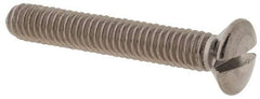 Value Collection - M4x0.70 Metric Coarse, 25mm OAL Slotted Drive Machine Screw - Oval Head, Grade 18-8 & A2 Stainless Steel, Uncoated, Without Washer - Americas Industrial Supply